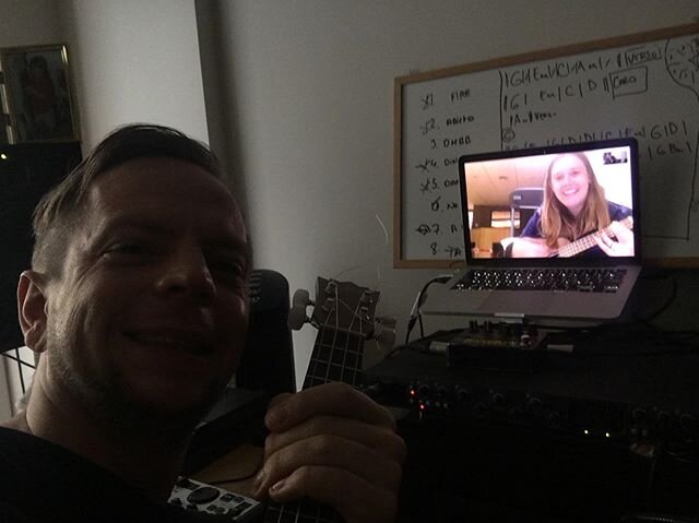 Keeping in touch via ukulele lessons!