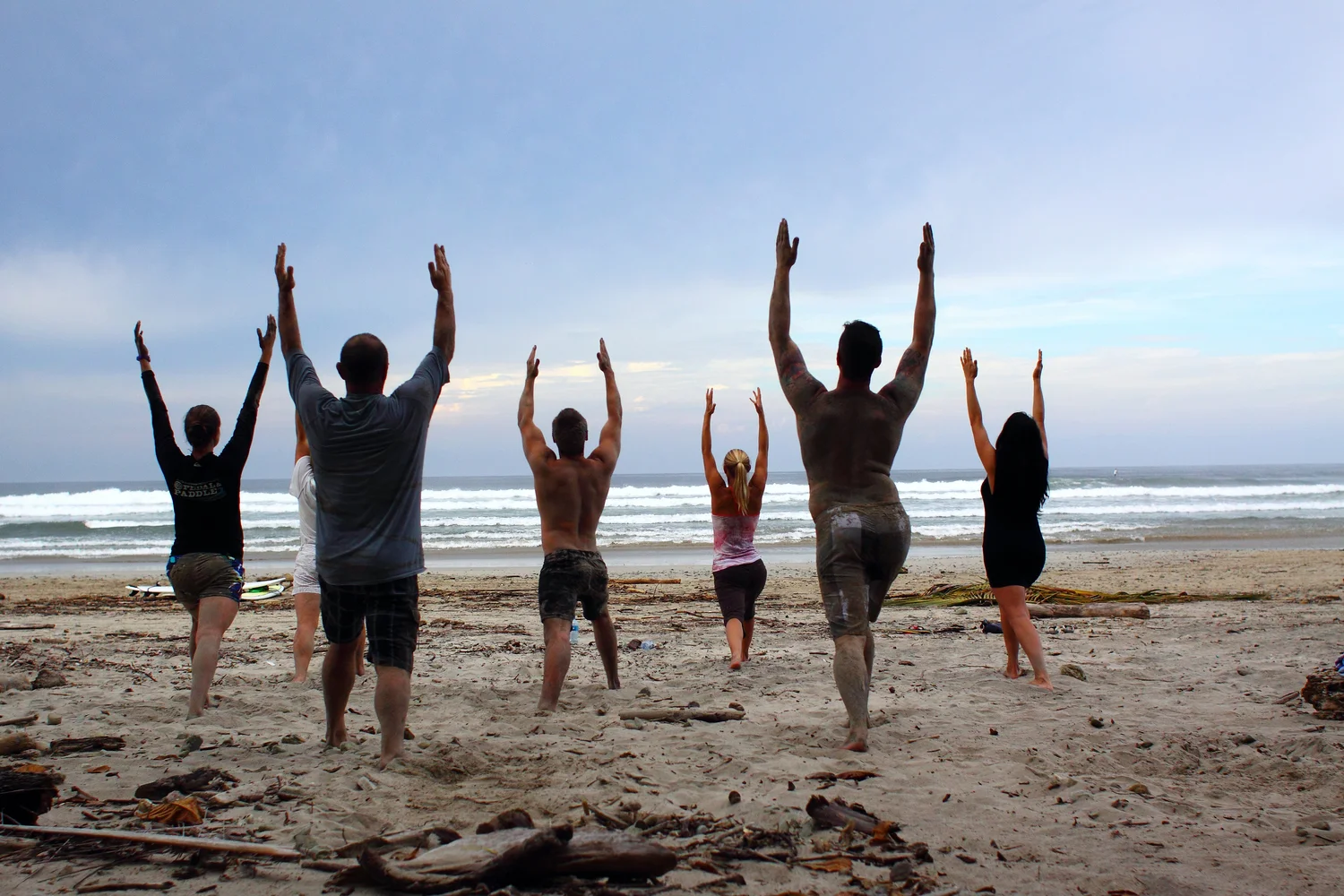 There's nothing like leading class on the beach in Costa Rica !
