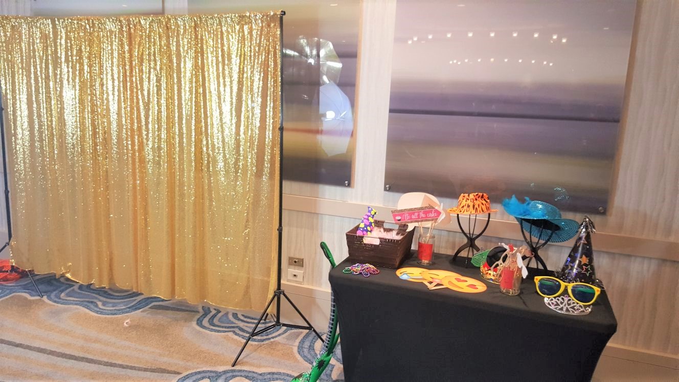 Gold Backdrop with Props