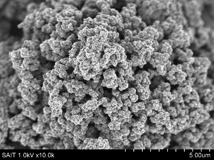 The popcorn-looking graphene ball. Image Credit: Samsung/SAIT