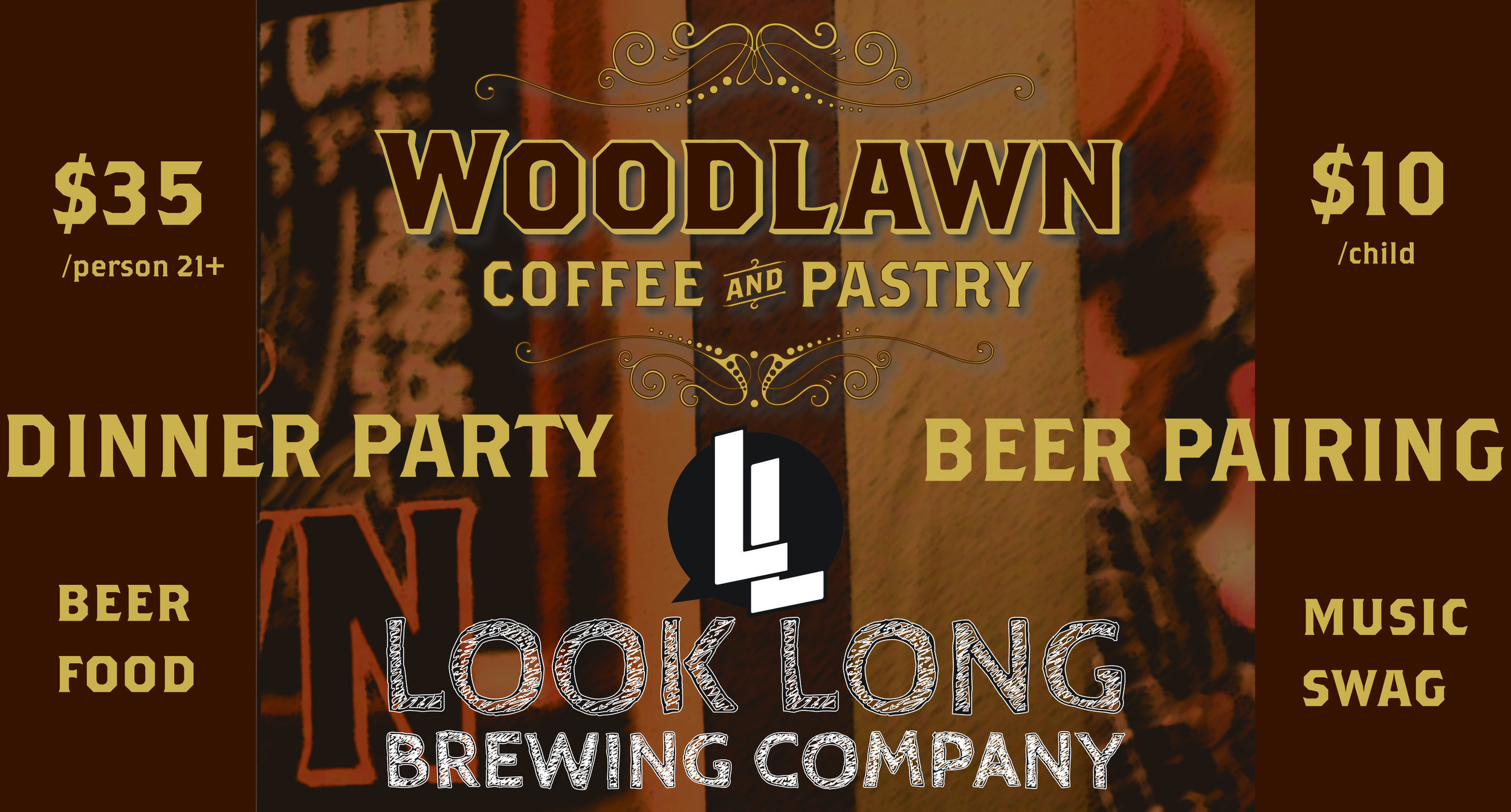 Come celebrate by stuffing your face with delicious food, beer, and swag! Well, don’t put the swag in your face. Just around it.