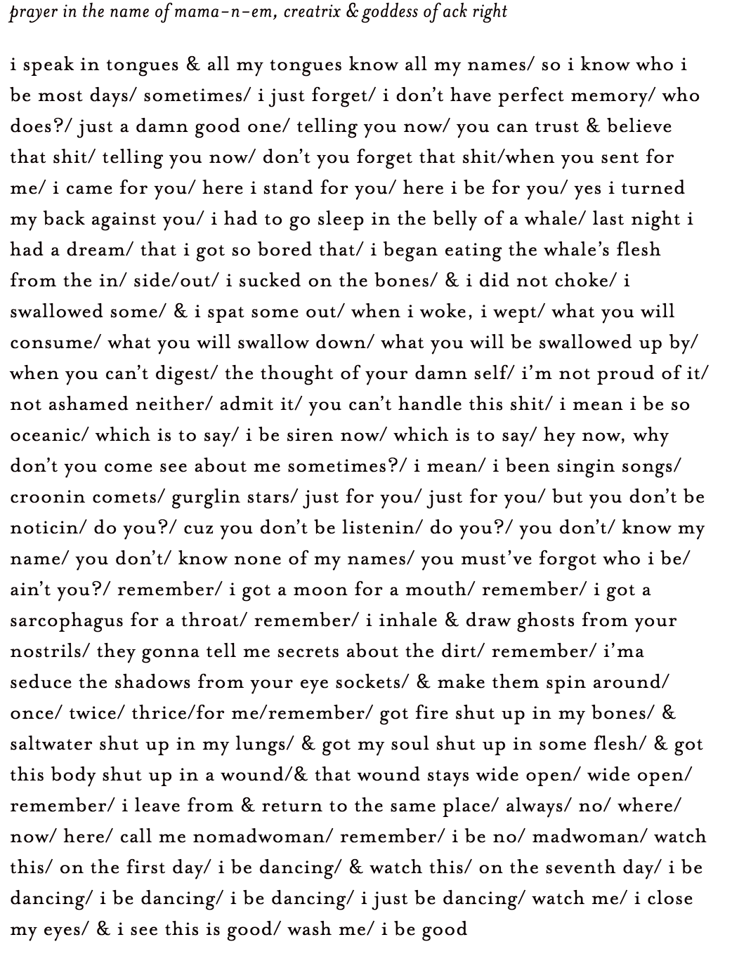 Originally published in Winter Tangerine