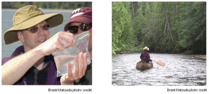 Checking out fish on the Fraser River and paddling down the Skagit.