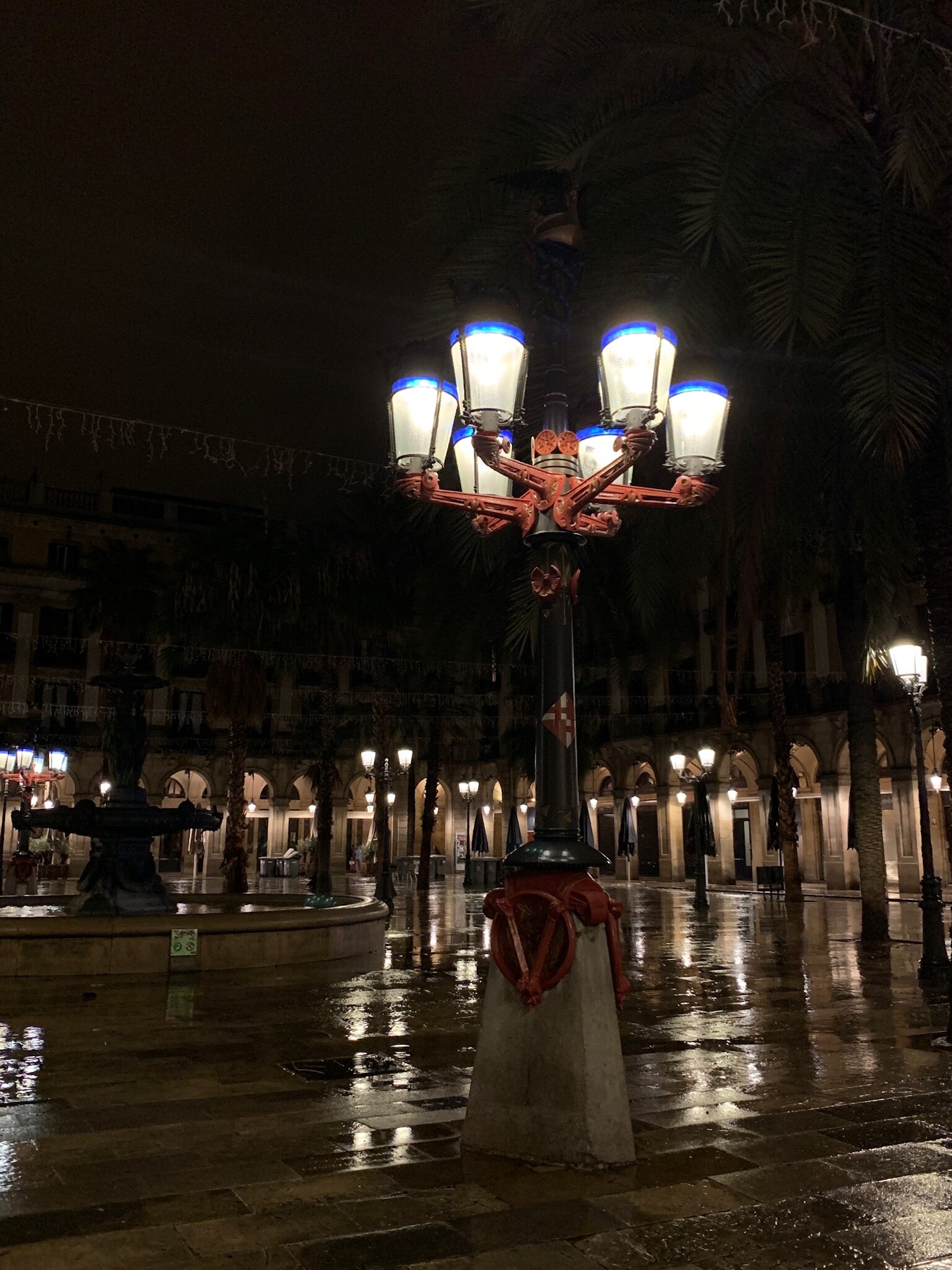 Gaudi Lamps at Placa Reial