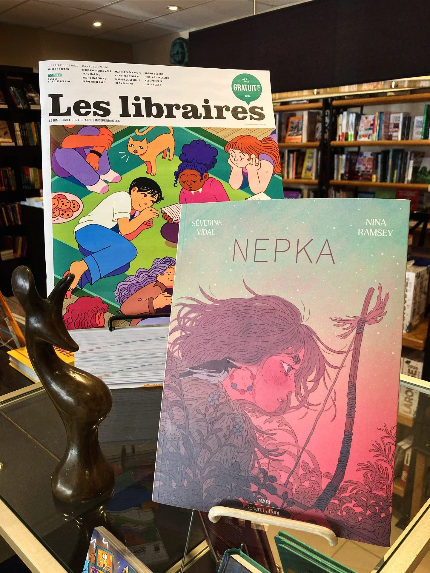 Une recommandation de nos libraires! 📖

La derni&egrave;re &eacute;dition de la revue @les_libraires vient de sortir et vous y retrouverez un court texte de notre libraire Chryssie sur le livre Nepka de @severine_vidal et @ni_nouschka ! C&rsquo;est 