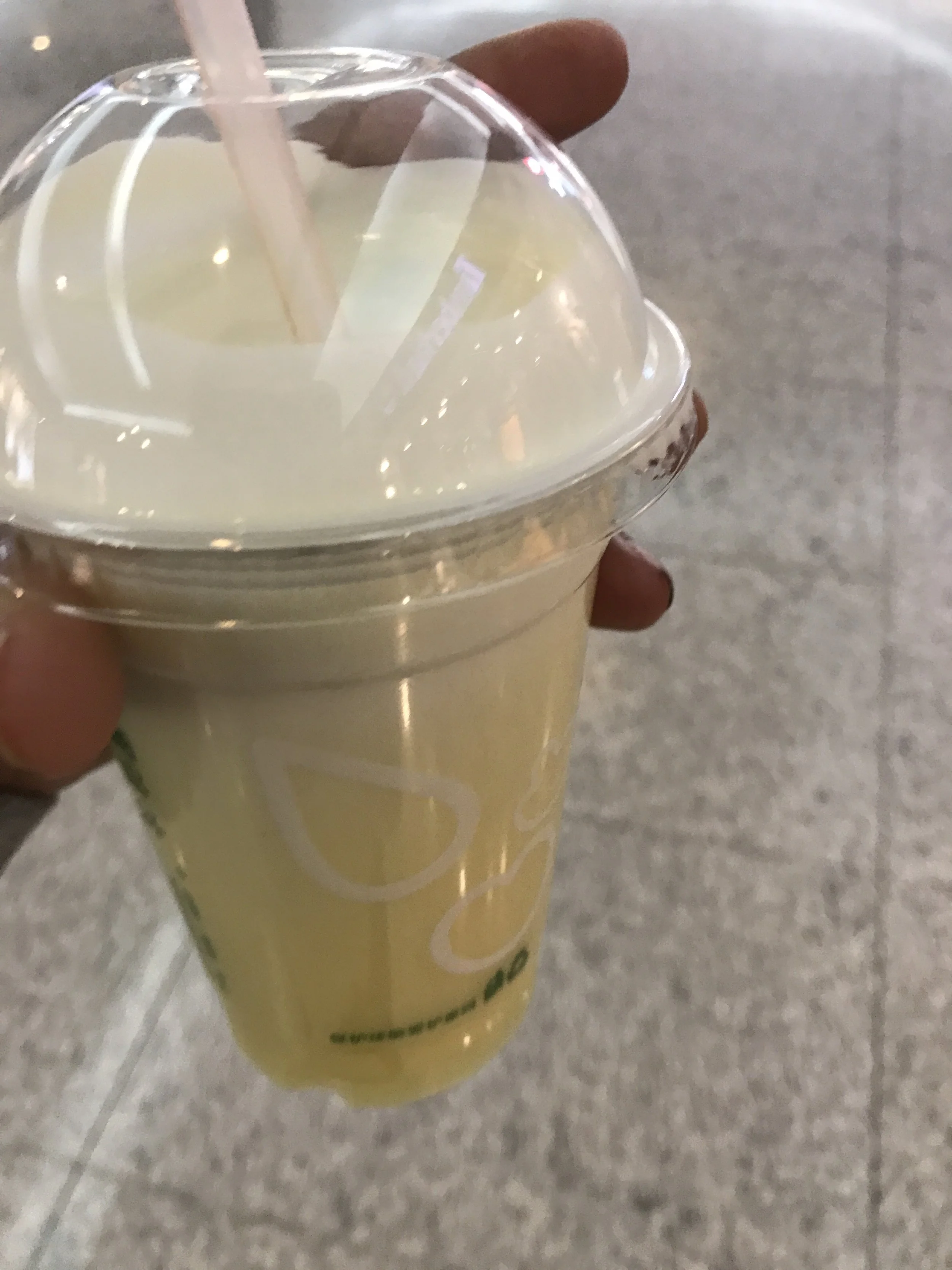 Pressed pineapple and pear juice -- $3 usd