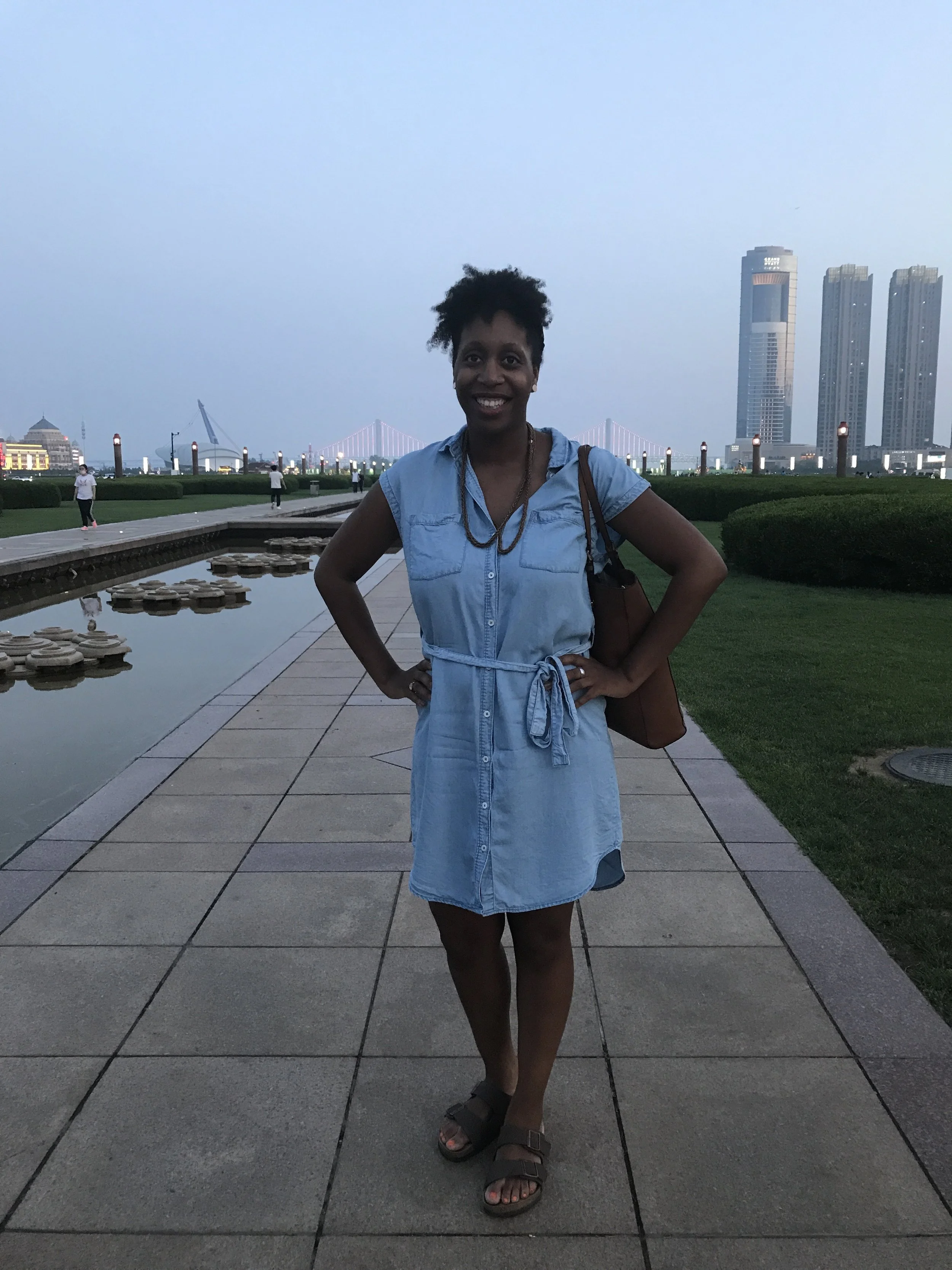 Two friends of one of my coworkers took me out to dinner and sightseeing. 