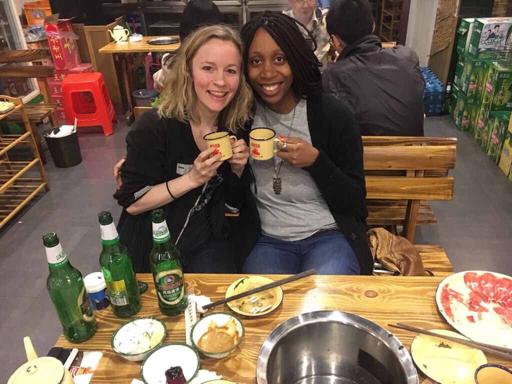 Our first meal was hotpot. Spice galore. We had to drink a lot of beer. 