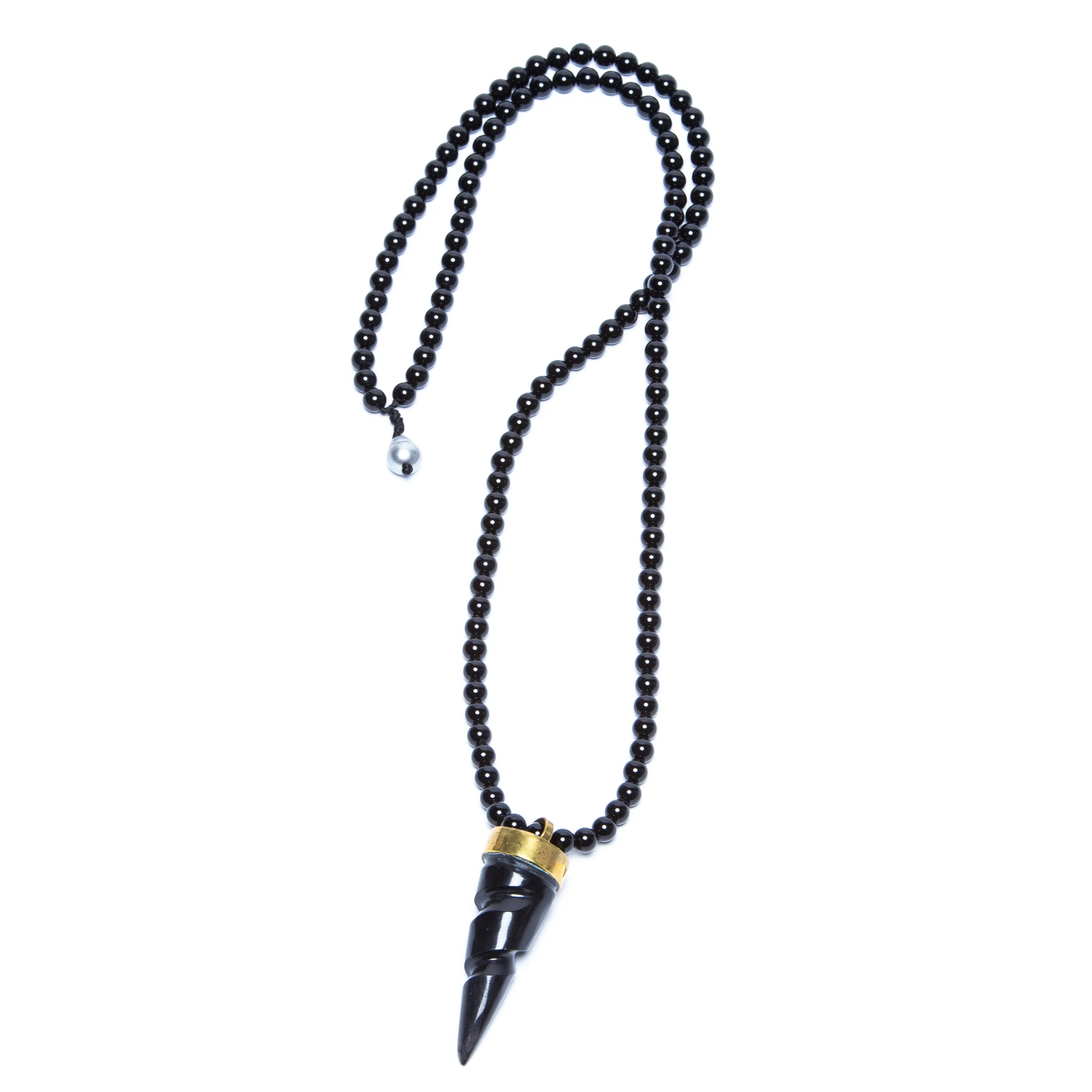 Onyx and Horn Necklace
