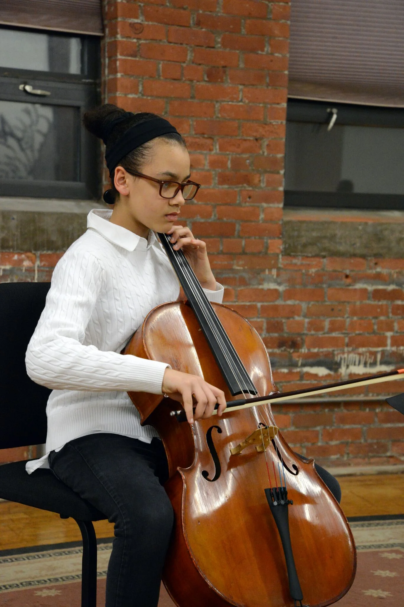 Alexis performing at her studio recital in 2018