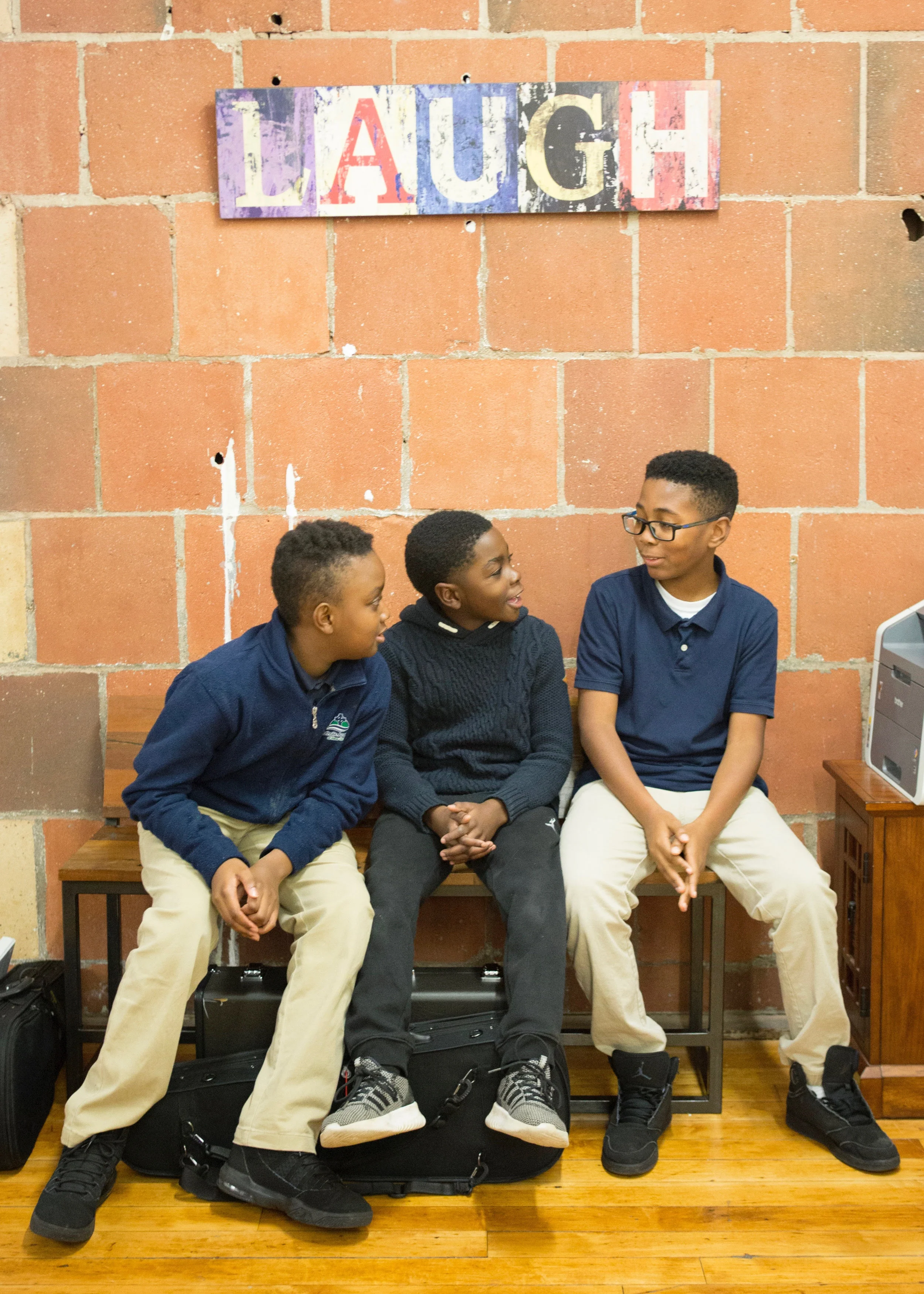 D’Marcus with friends Joshua and Che