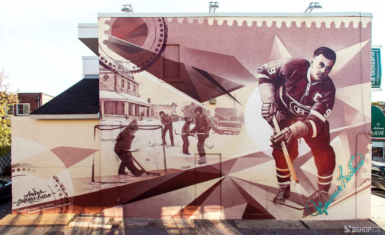 Ashop-Maurice Richard Tribute-Mural-Montreal-2016