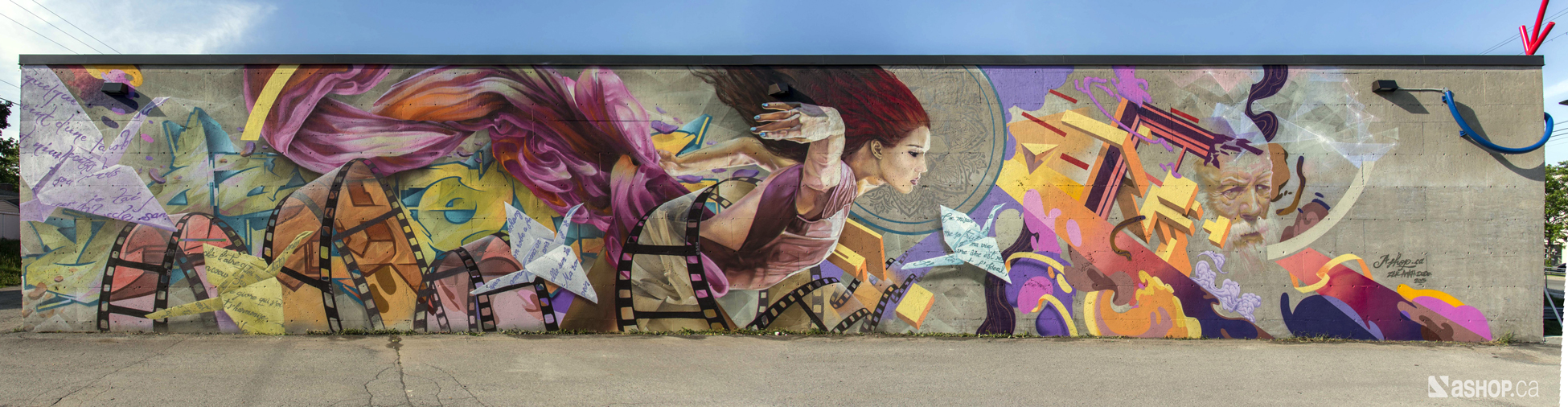 Ashop-The sage and the muse-mural-Montreal-2015