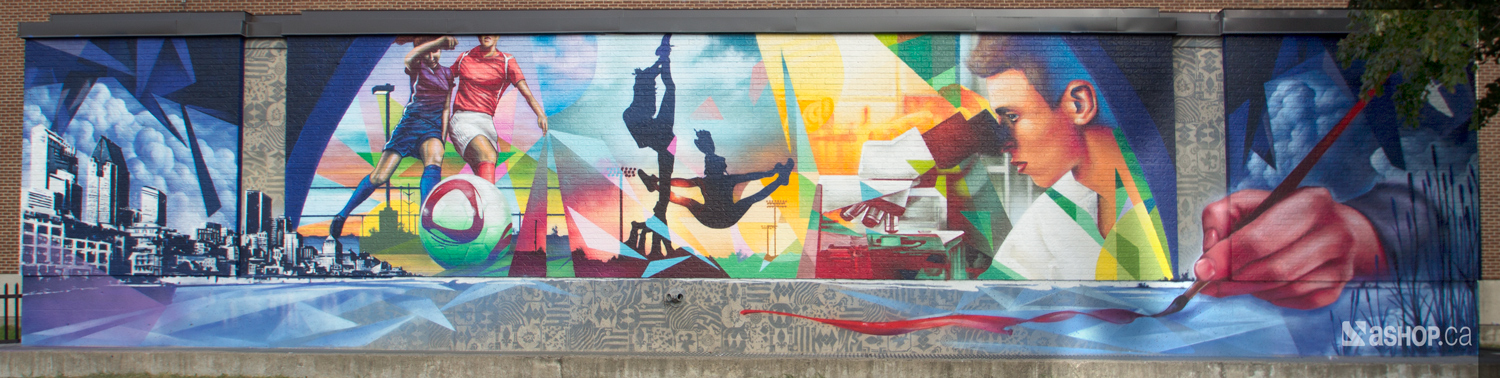Ashop-Monseigneur-Richard School-Mural-Montreal-2016