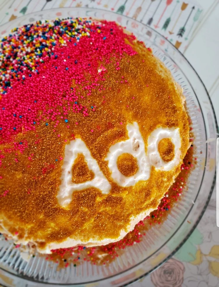 {candy glitter cake}