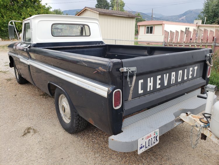 1965 Chevy and Jet travel trailer