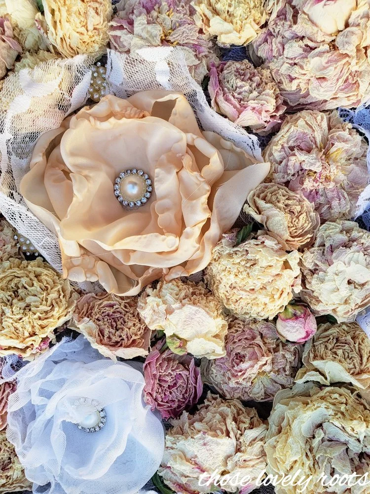 Handmade silk peonies