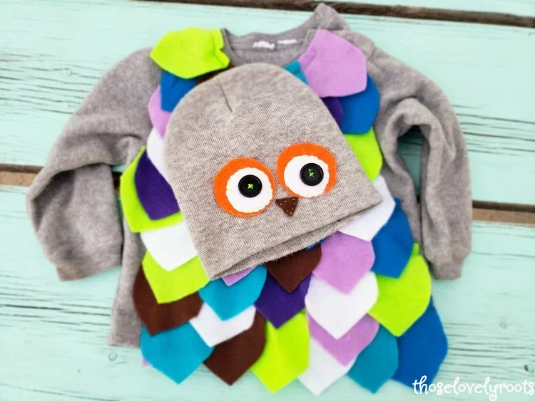 DIY Owl Halloween baby costume
