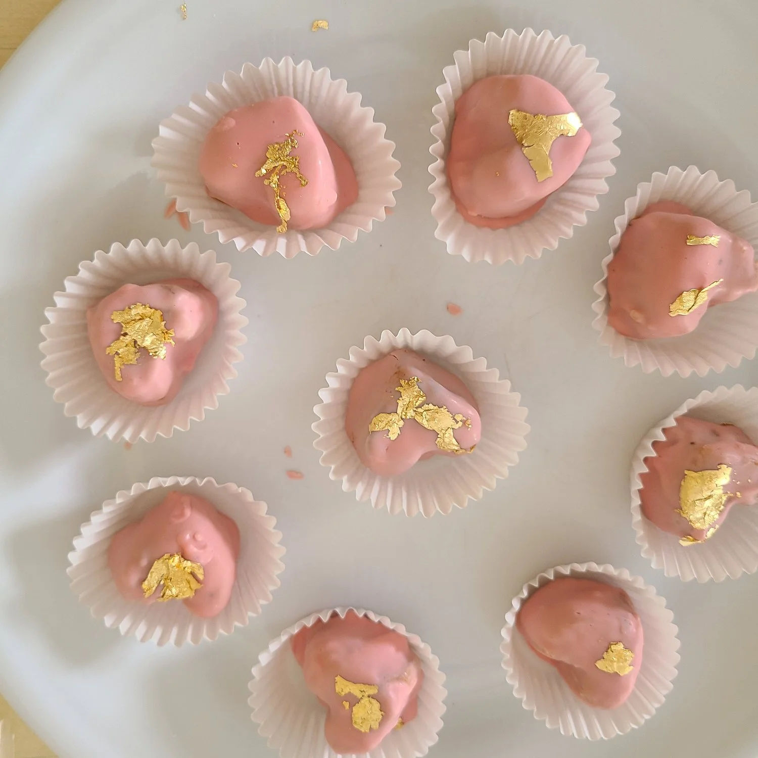 rose gold valentine truffles
