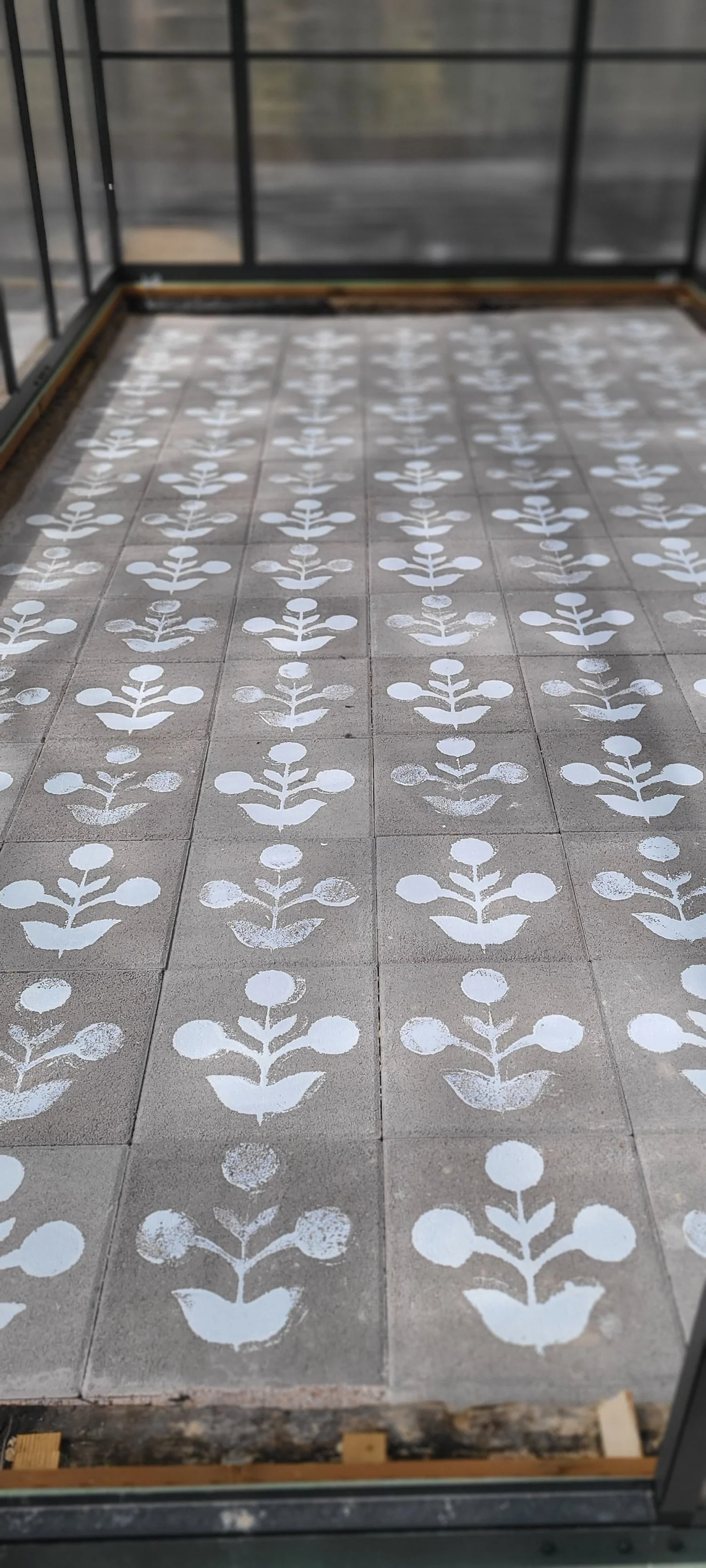 stenciling my greenhouse