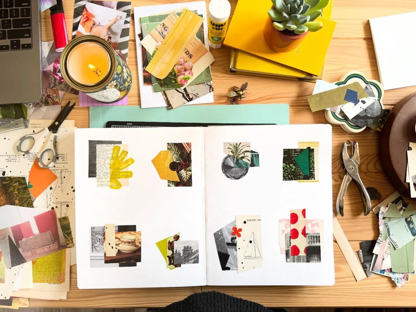Convincing myself to sit down and create feels more challenging than it&rsquo;s ever felt before. I putz. I write. I take pictures. I glue paper. I read the quotes about how desperately we need art &ndash; it heals &ndash; so I talk myself into putti