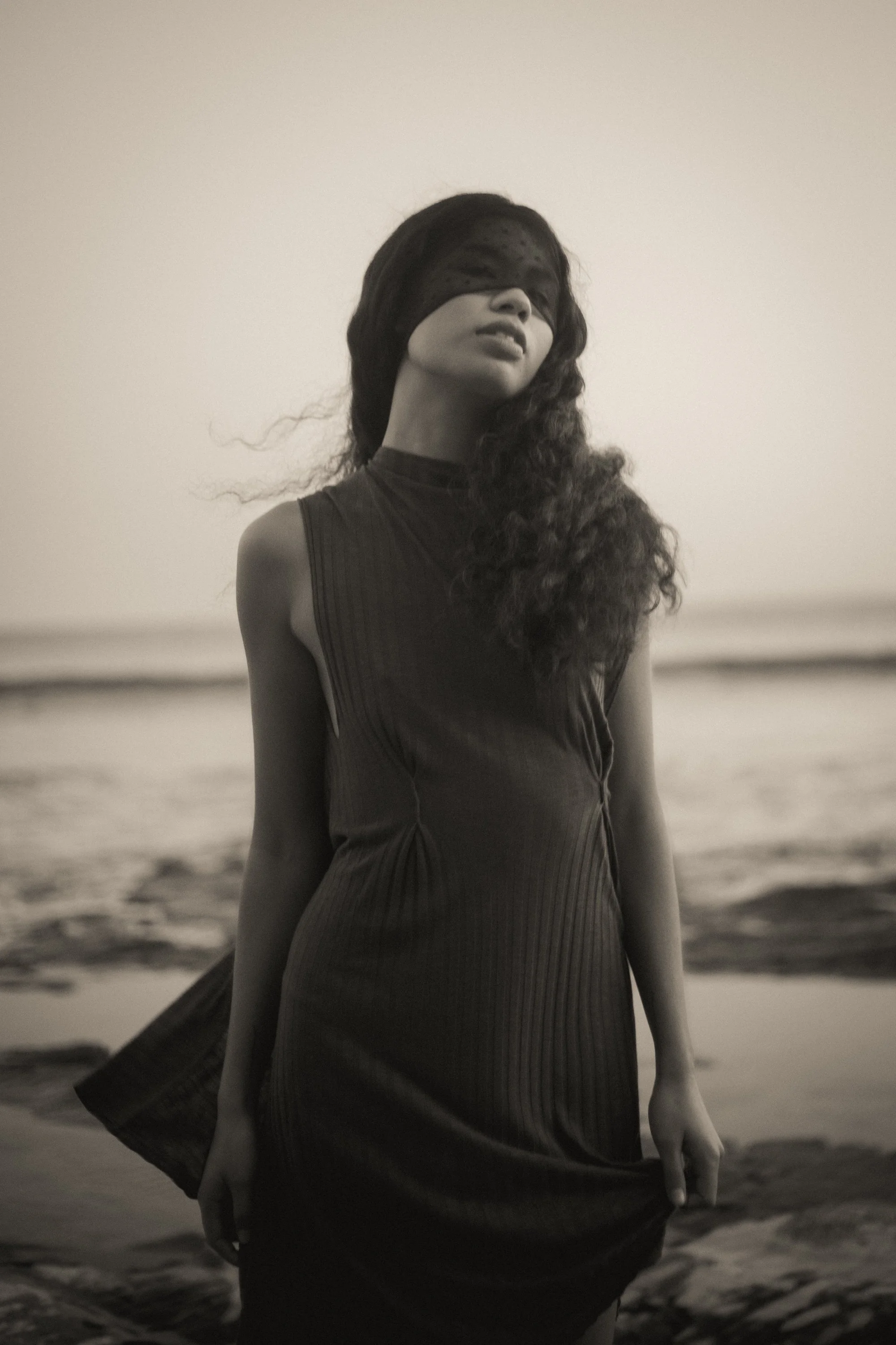 The Moss Cotton Dress in Green Slate