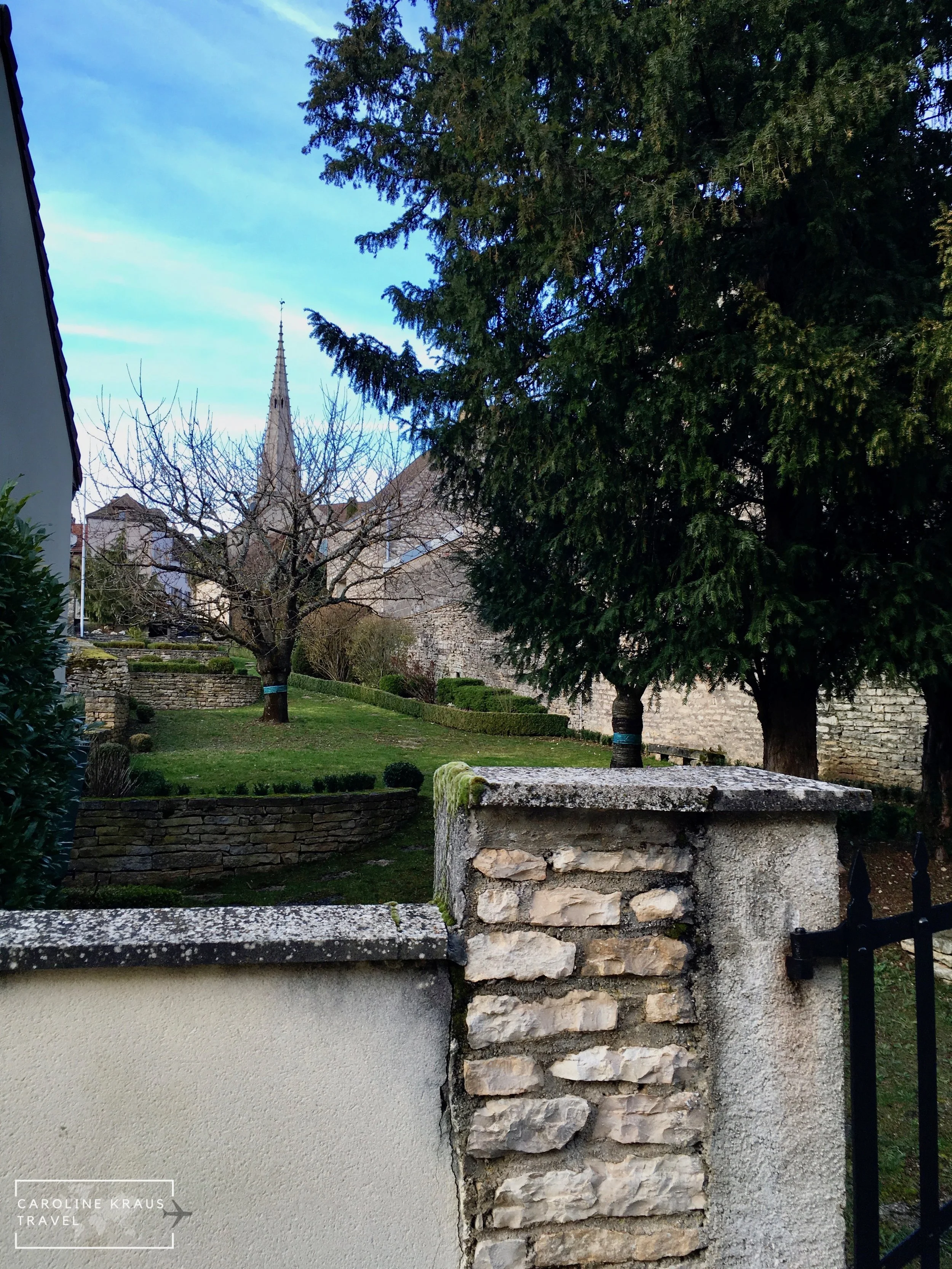 View for the church in Meursault from our yard