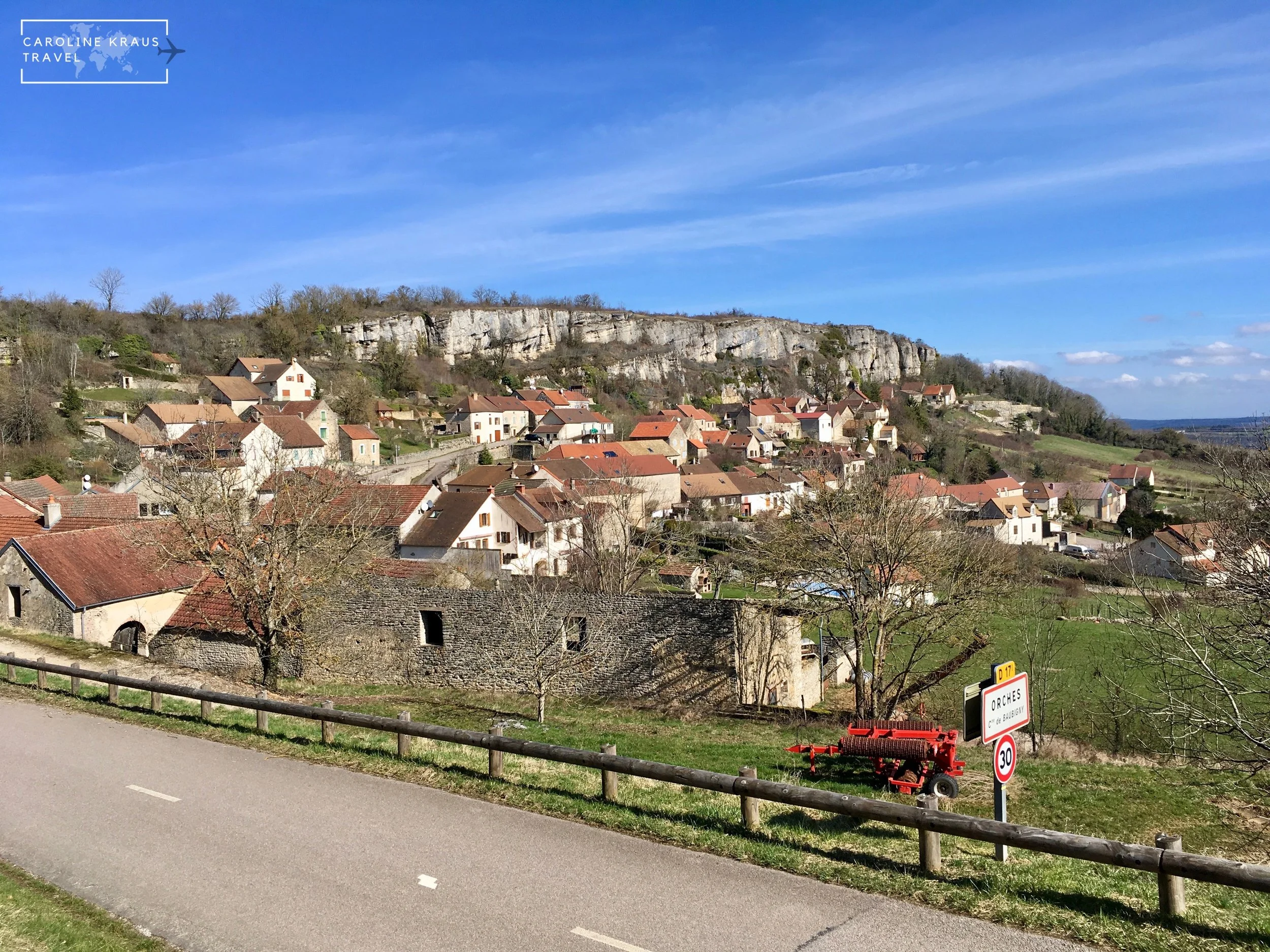 The town of Orches from a distance