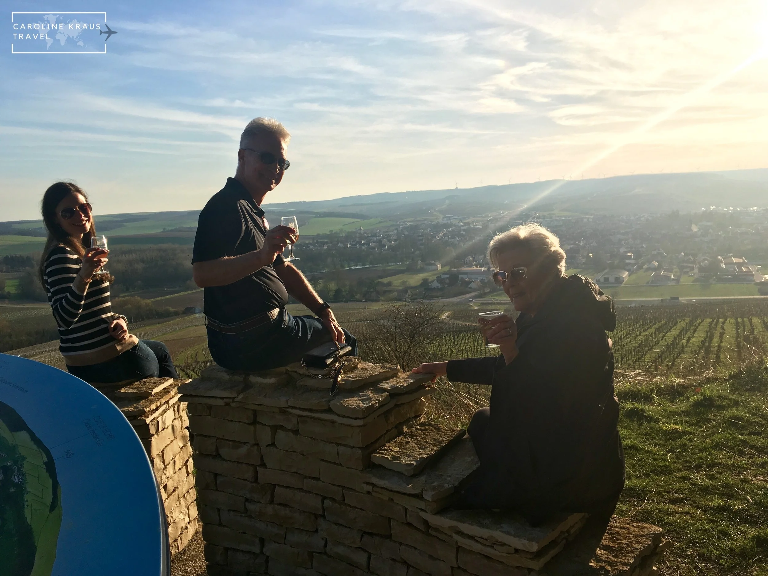Overlooking the Grand Cru vineyards and town of Chablis