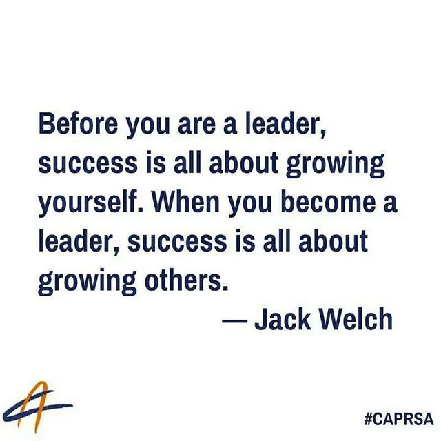 It is the job of a leader to bring out optimal performance of each individual and leverage the talents of the group to achieve results greater than each could on their own. #leadertip #prleaders #caprsa