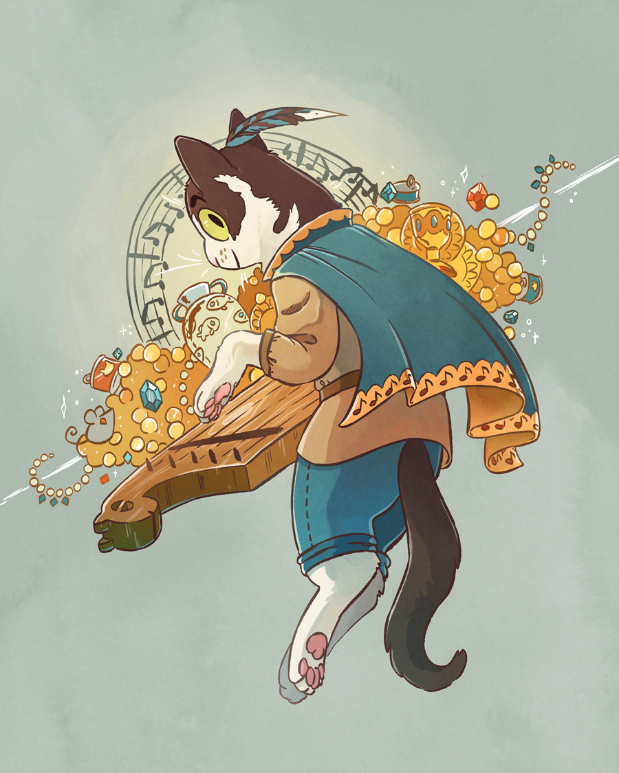 Cat Bard Commission