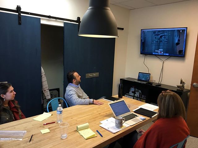 Ambro has their video conference up and running with Peru. #fashion #menswear #apparel #ambrosport #morningmeeting
