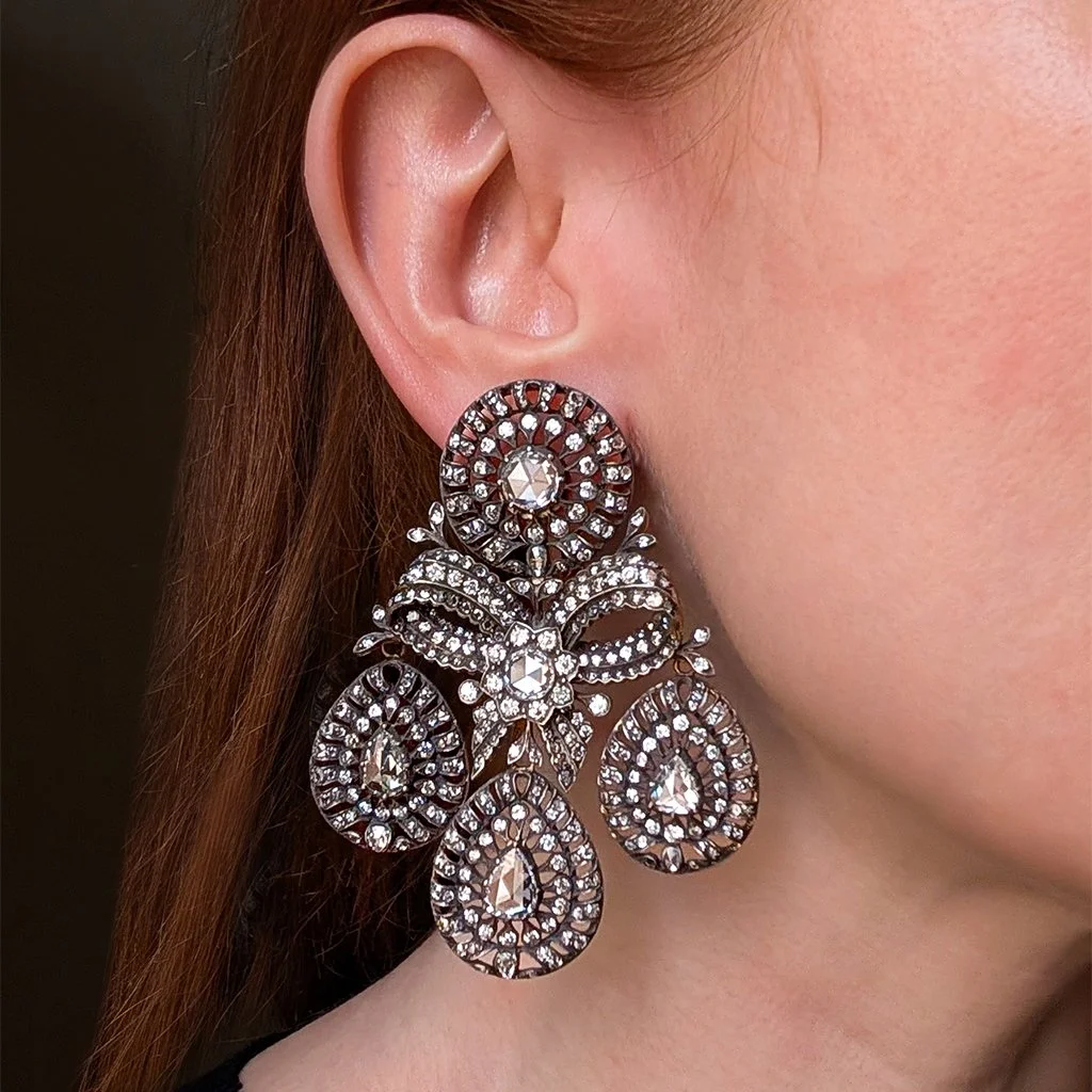 7457 - Rose Cut Girandole Earrings Model Web.jpg