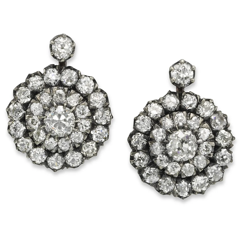 Pair of diamond earrings