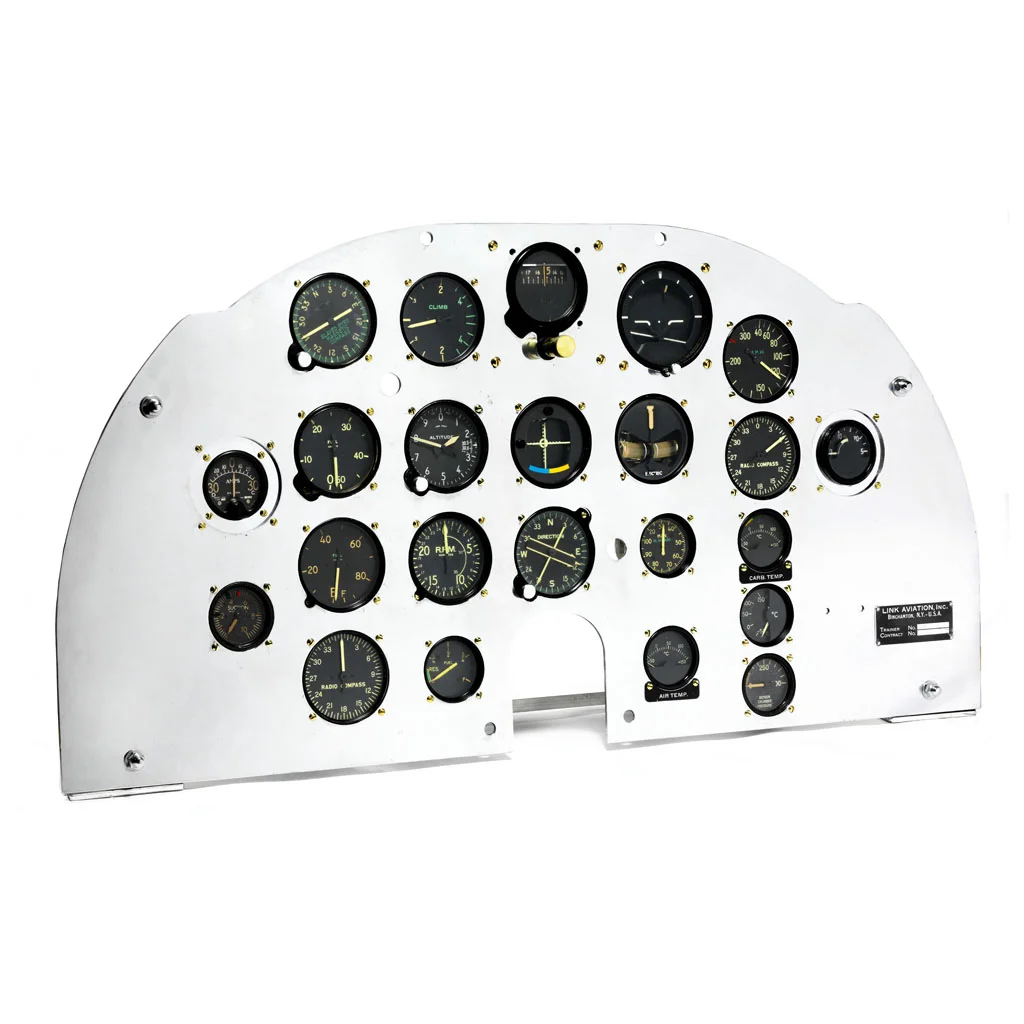 Aeroplane instrument panel by Link Aviation, circa 1940