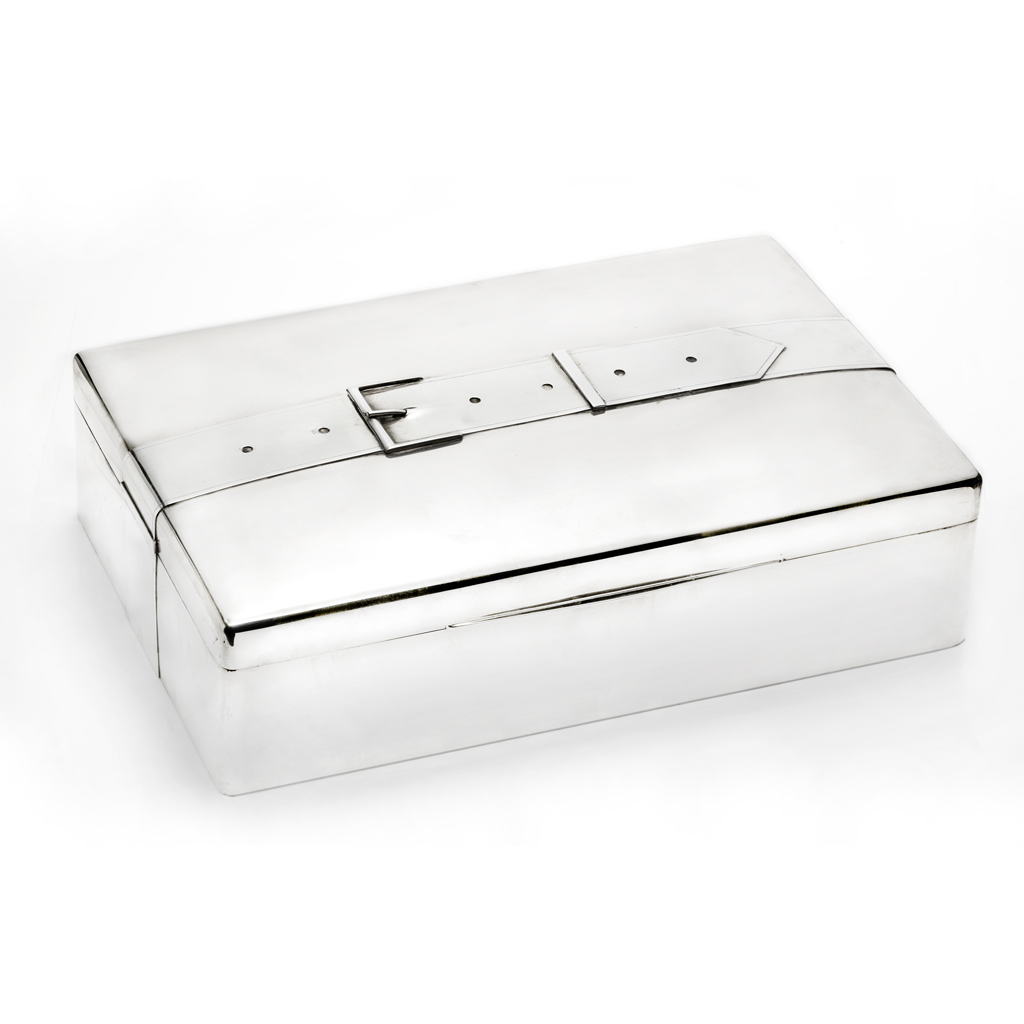 Giant silver cigar box by Cartier, circa 1950