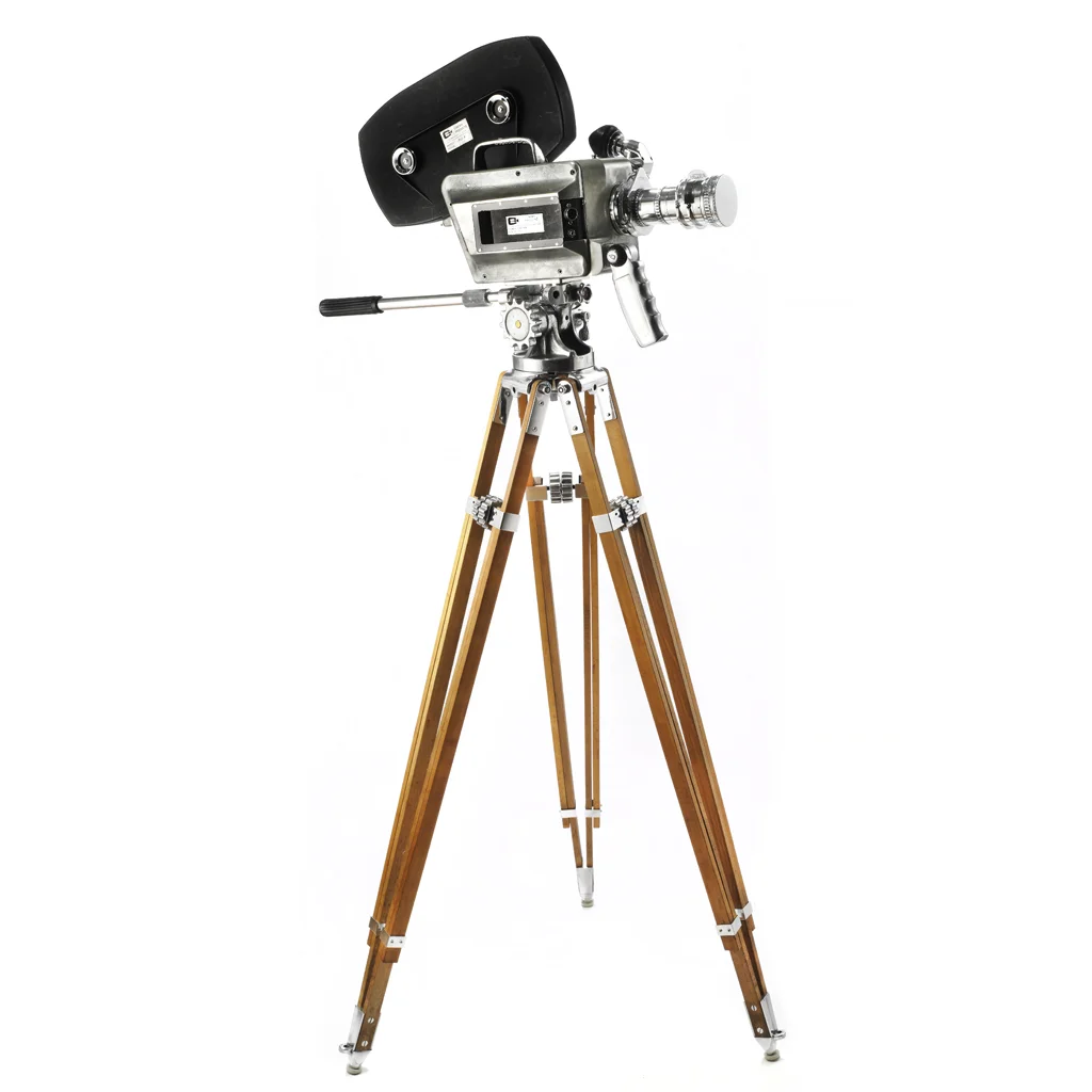 Aluminum movie camera, circa 1950