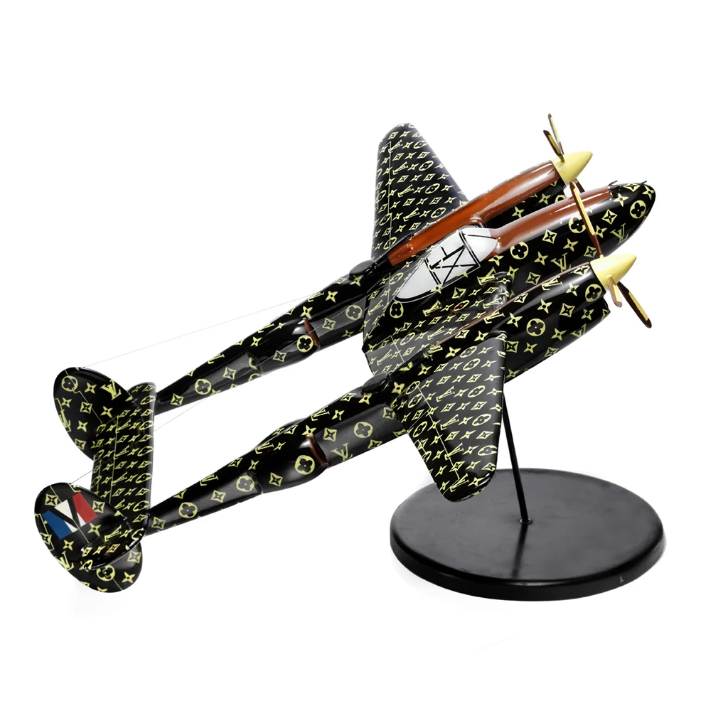 Wooden aeroplane by Louis Vuitton, circa 1980