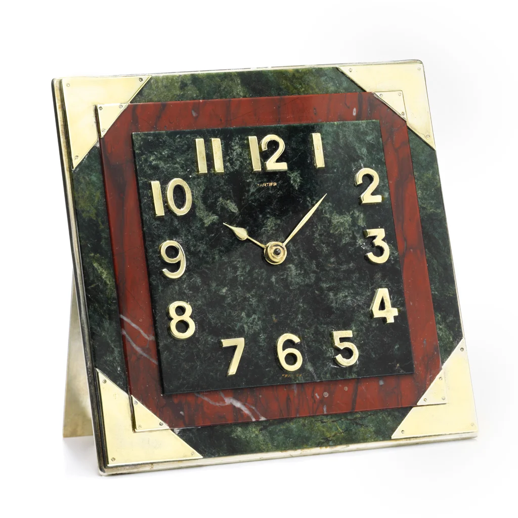 Art Deco desk clock by Cartier, circa 1935