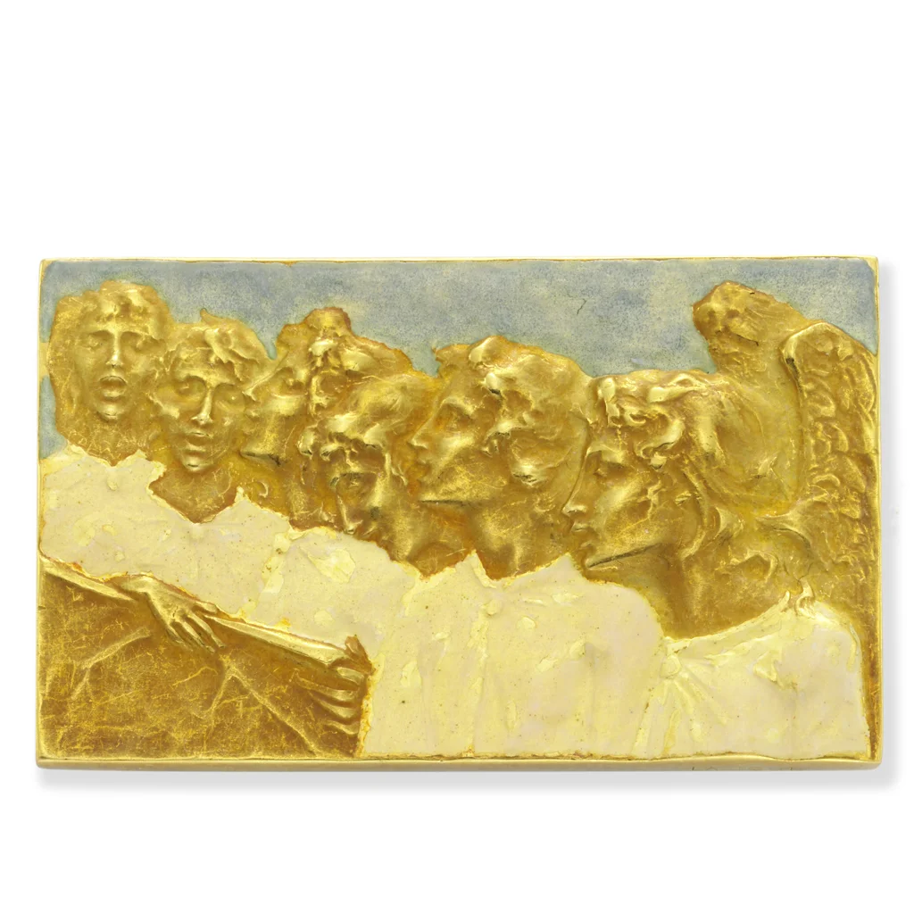 Art Nouveau Gold and Enamel Brooch by Lalique, circa 1890