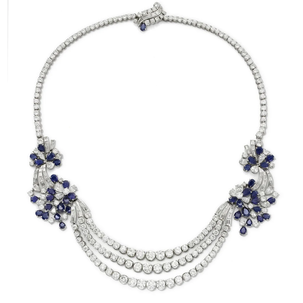 Sapphire and Diamond Necklace, circa 1955