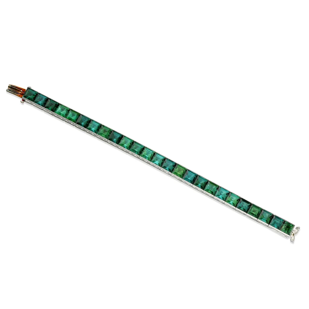 Art Deco Tourmaline Bracelet by Tiffany