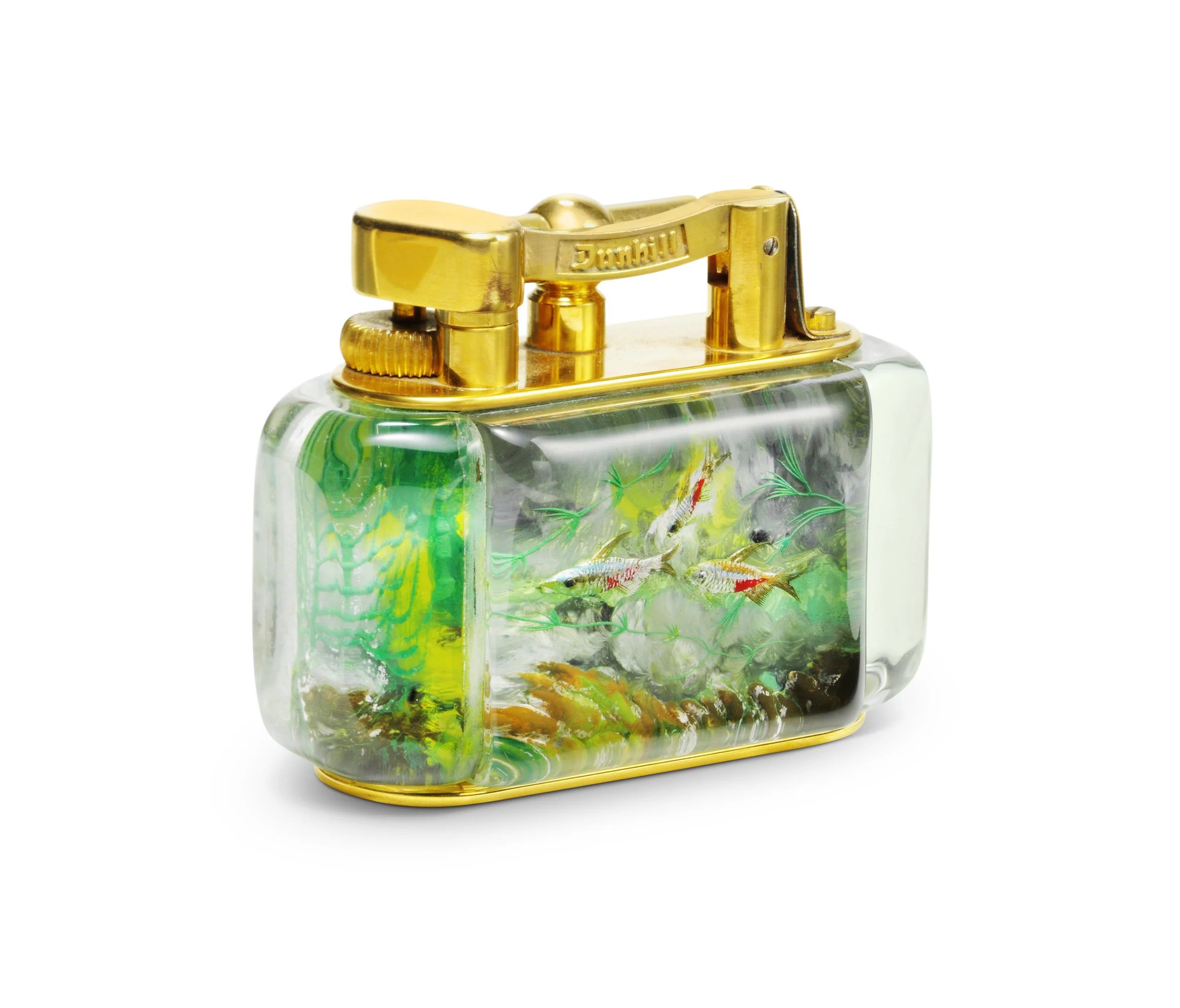 "Aquarium" table lighter by Dunhill, circa 1955