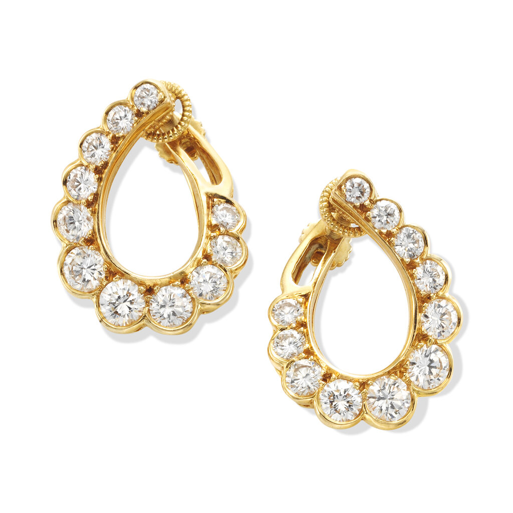 Gold and Diamond Earrings by Oscar Heyman, Circa 1970