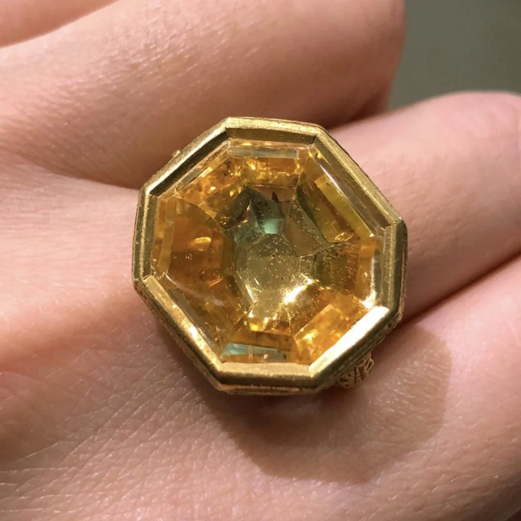 vintage yellow sapphire ring