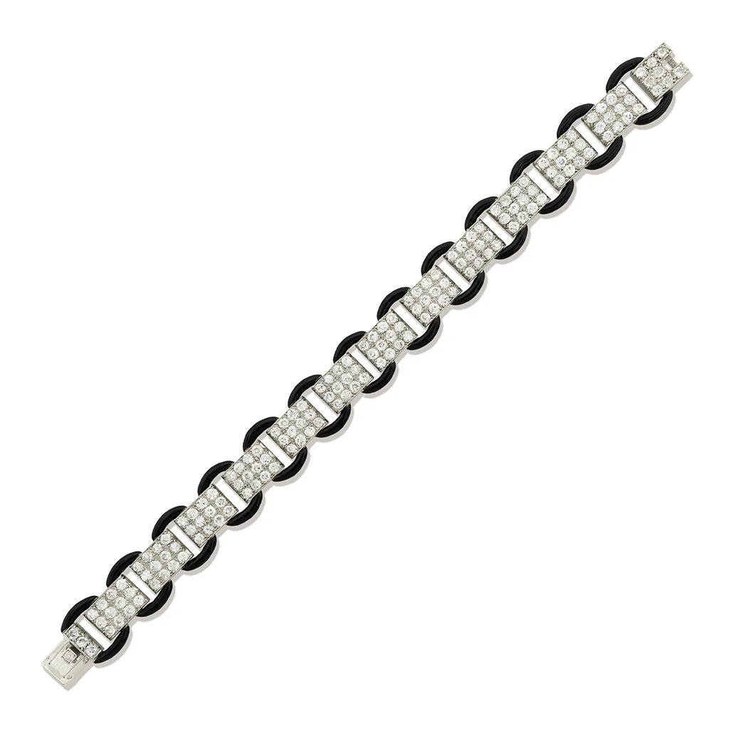 7386 - Art Deco Diamond and Enamel Panel Bracelet Lo.jpg