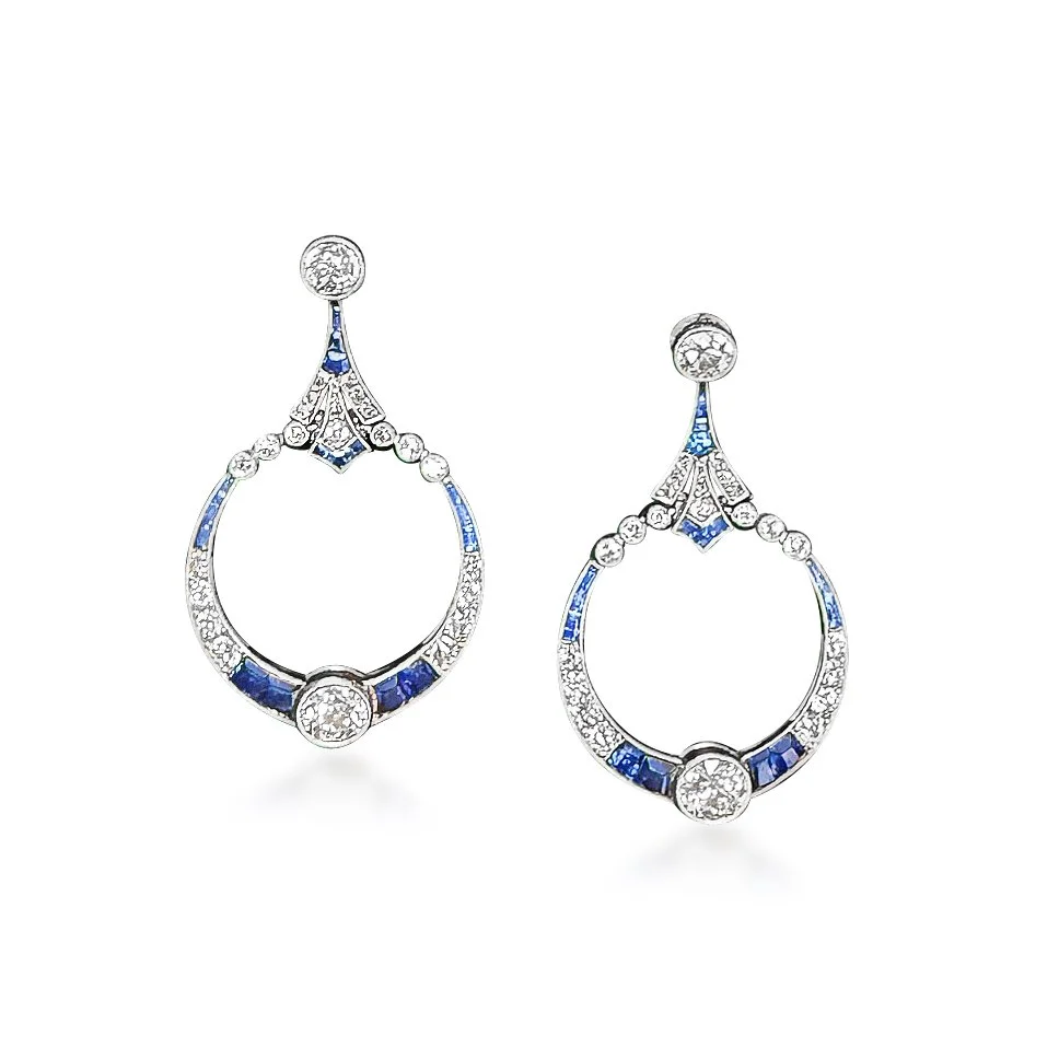 7304 - Art Deco Sapphire and Diamond Earrings.jpg