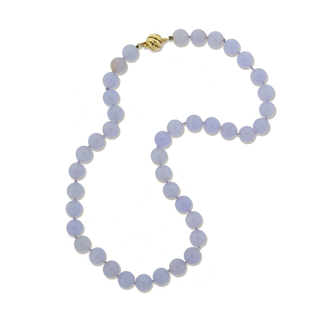 Lavender Jade Bead Necklace