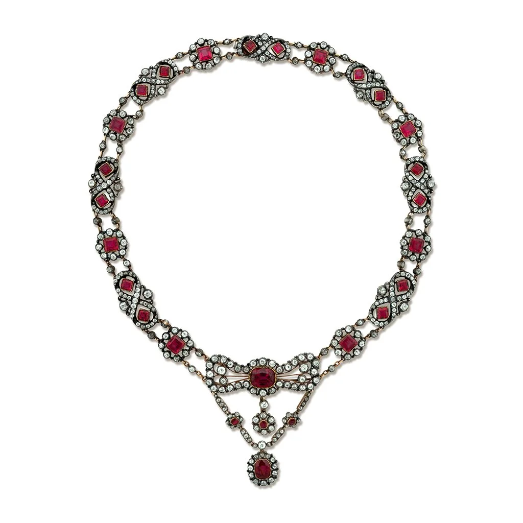 7392 - Antique Spinel and Diamond Necklace Lo.jpg