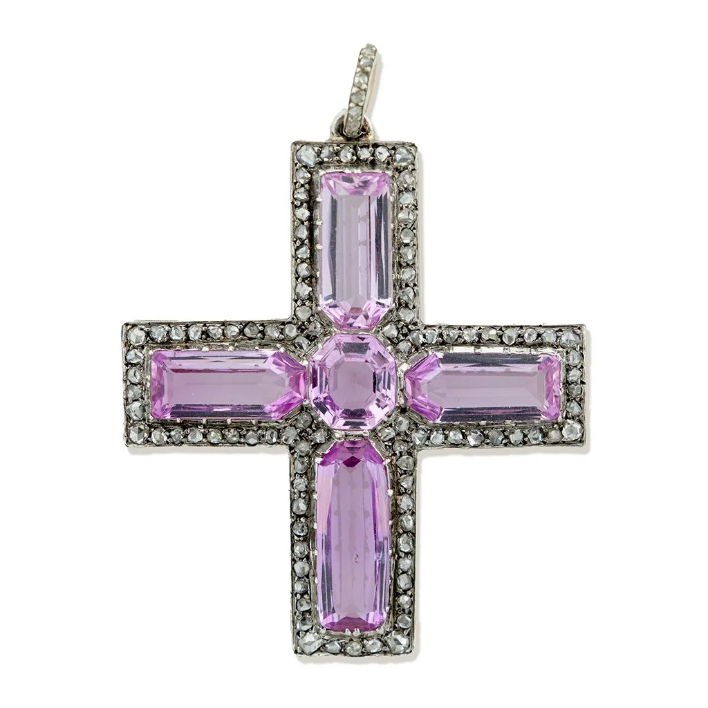 7151 - Antique Pink Topaz Cross Pendant Lo.jpg